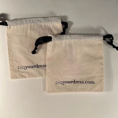 Regali taglia su misura piccolo grande sacchetto di muslino bianco gioielleria tela di cotone borsa a corda