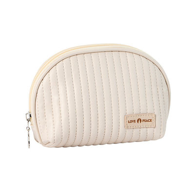 Logo in pelle sacchetti cosmetici stile torta trucco organizzatore sacchetti per cosmetici convenienza
