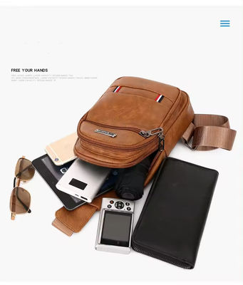 Logo personalizzato Moda Uomo PU Pelle Borse da lavoro per viaggi all'aperto