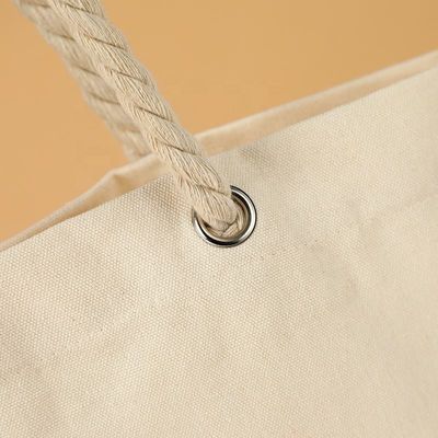 Chiusura aperta Unisex grande cotone di paglia con rivestimento impermeabile e maniglie di corda