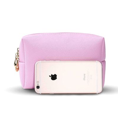 Taschino cosmetico non tessuto Borsa di cerniera resistente Lavabile Eco-friendly Rosa OEM/ODM