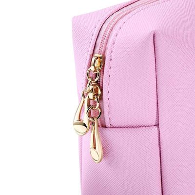 Taschino cosmetico non tessuto Borsa di cerniera resistente Lavabile Eco-friendly Rosa OEM/ODM