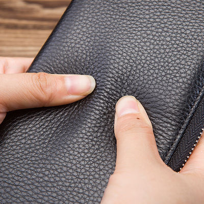 Borsa da portafogli in pelle reale da uomo con logo personalizzato da Customized