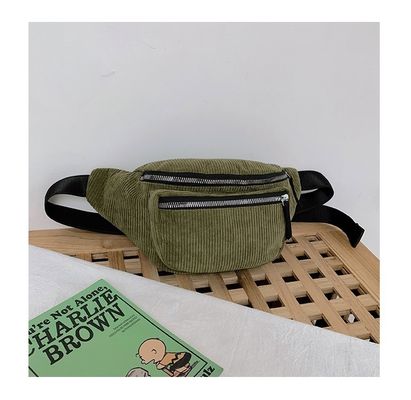 Acceptabile OEM/ODM Donna sacchetti da vita per sport all'aperto Corrente palestra Fanny Pack Corduroy