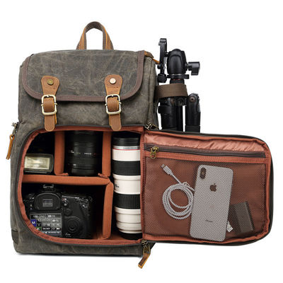 Zaino per fotocamera personalizzato con logo ecologico Zaino per reflex digitale e laptop in colore personalizzato