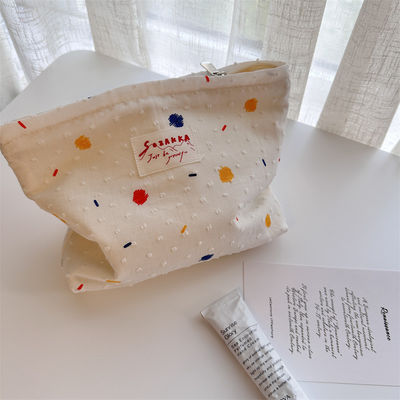 Borsa per il trucco in pelle di mucca personalizzata con stampa portatile borse da mano per donne borsa cosmetica