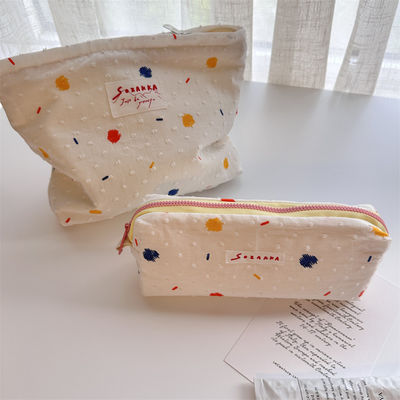 Borsa per il trucco in pelle di mucca personalizzata con stampa portatile borse da mano per donne borsa cosmetica