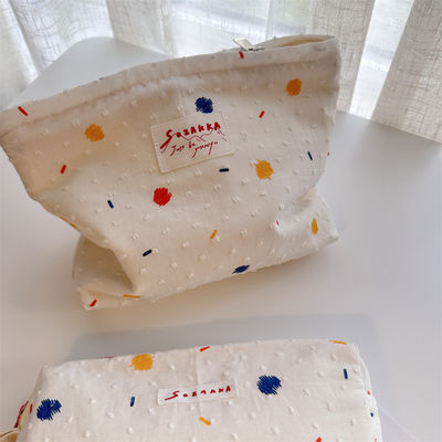 Borsa per il trucco in pelle di mucca personalizzata con stampa portatile borse da mano per donne borsa cosmetica