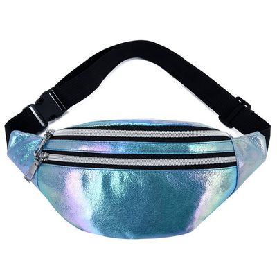 Stile personalizzato colori olografici Fanny Pack Tassa da vita per ragazze Laser PU materiale