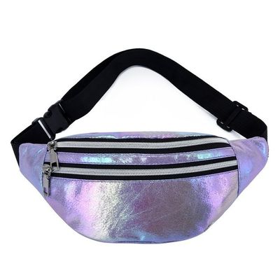 Stile personalizzato colori olografici Fanny Pack Tassa da vita per ragazze Laser PU materiale