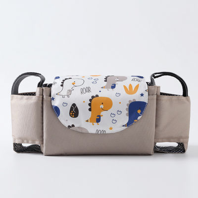 Practical Daily Diaper Bag Stroller Hanging Bag con impronte di animali e grande spazio di archiviazione