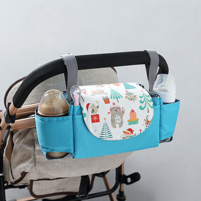 Practical Daily Diaper Bag Stroller Hanging Bag con impronte di animali e grande spazio di archiviazione