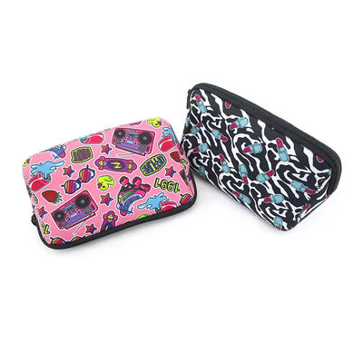 Logo personalizzato Neoprene Sublimazione Borsa Cosmetica Borse di trucco per borse da mano per donne
