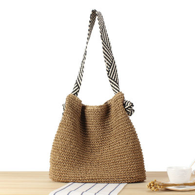Borsa da spalla in stile coreano con treccia di paglia per donne