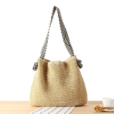 Borsa da spalla in stile coreano con treccia di paglia per donne