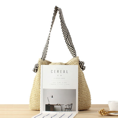 Borsa da spalla in stile coreano con treccia di paglia per donne