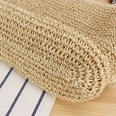 Borsa da spalla in stile coreano con treccia di paglia per donne