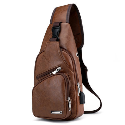 Borsa da petto in cuoio PU unisex per uomini Borsa messaggero a colori personalizzata