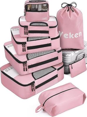 Logo personalizzato Acceptato Borse da viaggio unisex 8 Set Cubi da imballaggio con borsa da bucato e deposito