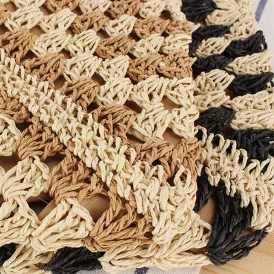 Borsa da spiaggia a mano per donna eco-compatibile con disegno a forma di fiore e cintura in cuoio PU
