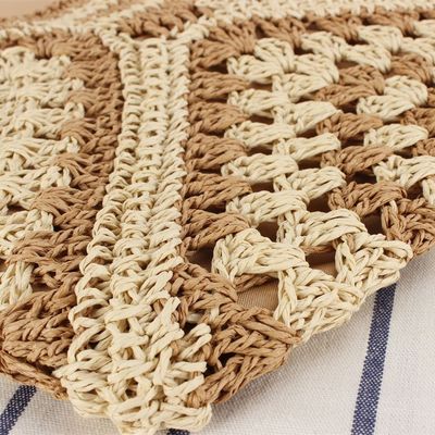 Borsa da spiaggia a mano per donna eco-compatibile con disegno a forma di fiore e cintura in cuoio PU