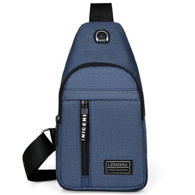 Logo personalizzato Borsa da petto maschile per sport all'aperto Borsa da spalla a colori solidi