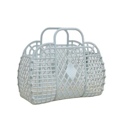 Bambini Borsa da spiaggia Riutilizzabile Cestino regalo Cestino aperto Chiusura Borsa di plastica Tote per ragazze e altro