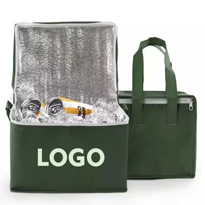 Custom Logo Soft-loop Cooler Bag per Isolato Green Grocery Picnic Birra e altro