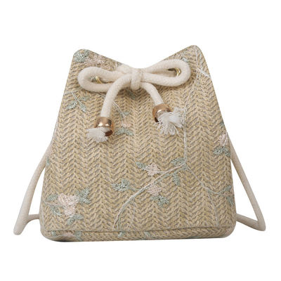 Borsa di paglia da viaggio a spalla singola in colore personalizzato per gli amanti della moda