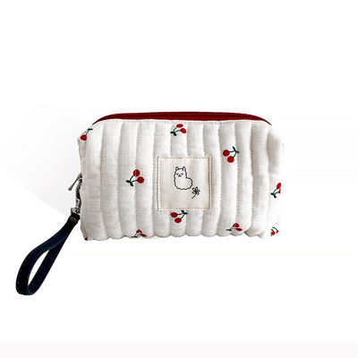 Colore personalizzato Stile di moda Borsa di trucco da viaggio Borsa di cotone tela Borsa di igiene igienica