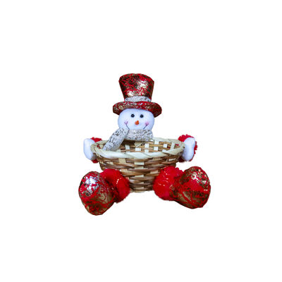 Accettabile OEM/ODM Decorazione personalizzata del desktop di Natale Cestino di caramelle per regalo a casa