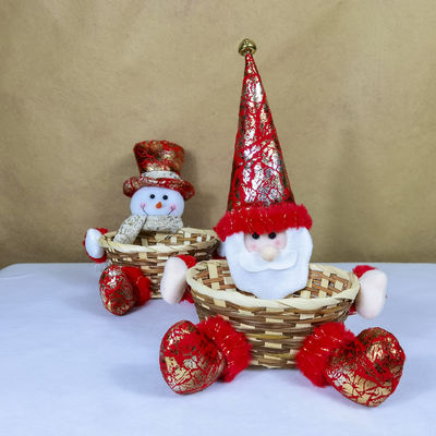 Accettabile OEM/ODM Decorazione personalizzata del desktop di Natale Cestino di caramelle per regalo a casa