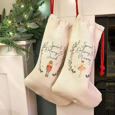Sacchetti di Natale per Natale con rivestimento in poliestere