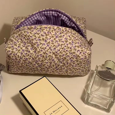 Chiusura a cerniera sacca cosmetica floreale per la toilette viaggi personalizzato logo disegno estivo