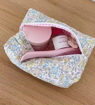 Chiusura a cerniera sacca cosmetica floreale per la toilette viaggi personalizzato logo disegno estivo