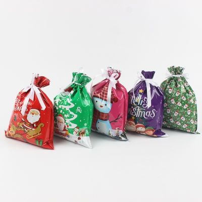 Materiali riciclati Stampa digitale personalizzata Fogli di plastica sacchetti di imballaggio regalo di Natale