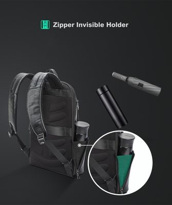 Personalizza lo zaino portatile in pelle da uomo con porta di ricarica USB anti-furto