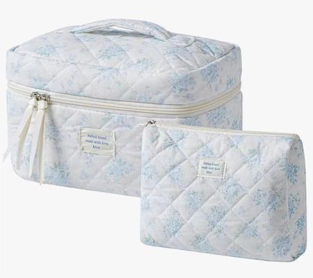 Taschino leggero blu con trucco Gingham Nuovo stile alla moda per i bisogni di viaggio delle donne