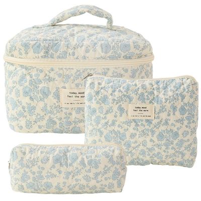 Taschino leggero blu con trucco Gingham Nuovo stile alla moda per i bisogni di viaggio delle donne