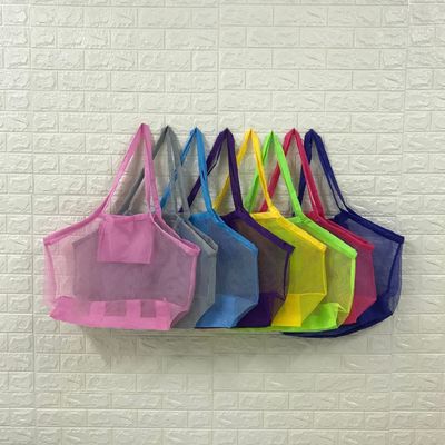 Nuovo stile di moda per bambini sacchetto pieghevole per la spiaggia giocattoli di stoccaggio sacchetto a maglia