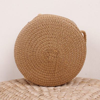 Unisex retro trend beach bag sacchetto a mano di paglia tessuto per sacchetti cross-body di grande capacità