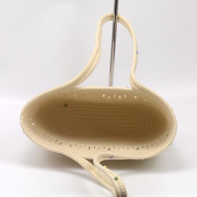 Concise Style Donna Borsa a corda di cotone Ideale per le vacanze estive di moda e spiaggia