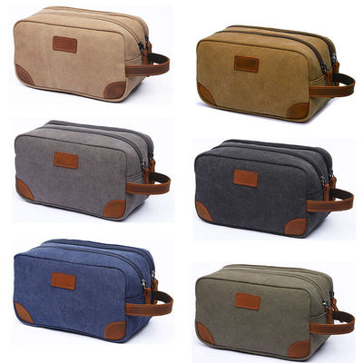 Borsa igienica in tela per uomini Barba personalizzata Grooming Barbiere Dopp Kit Cosmetici Viaggi