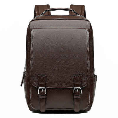 Acceptabile OEM/ODM zaino portatile PU in pelle per uomo con intercalare interno per computer