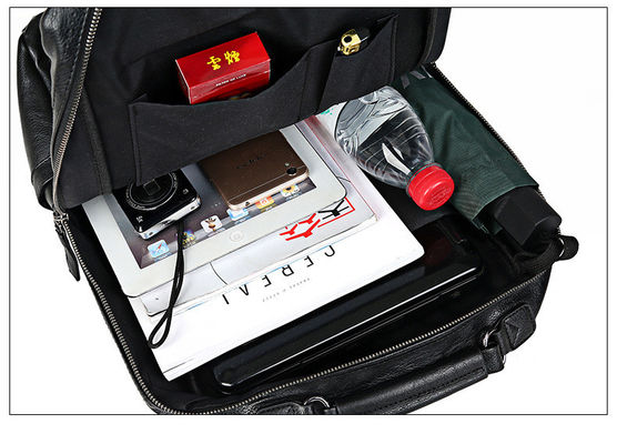 Acceptabile OEM/ODM zaino portatile PU in pelle per uomo con intercalare interno per computer