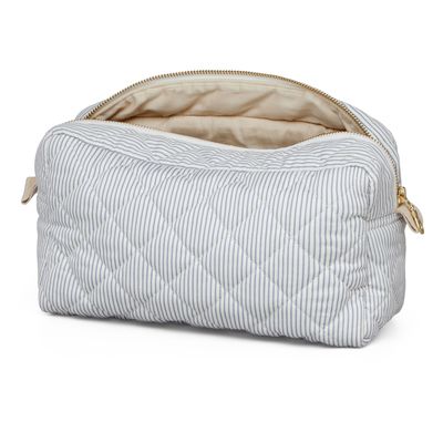 Modello solido Logo personalizzato Borsa di cotone soffice gonfiabile Borsa cosmetica di cotone organico imbottita