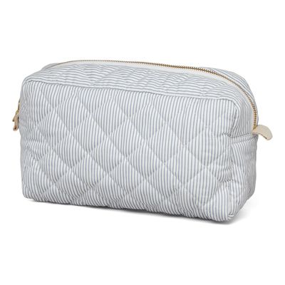 Modello solido Logo personalizzato Borsa di cotone soffice gonfiabile Borsa cosmetica di cotone organico imbottita