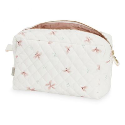 Modello solido Logo personalizzato Borsa di cotone soffice gonfiabile Borsa cosmetica di cotone organico imbottita
