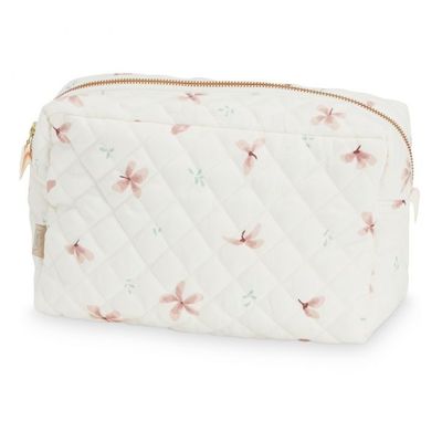 Modello solido Logo personalizzato Borsa di cotone soffice gonfiabile Borsa cosmetica di cotone organico imbottita