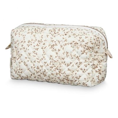 Modello solido Logo personalizzato Borsa di cotone soffice gonfiabile Borsa cosmetica di cotone organico imbottita